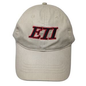 ETI Strapback Baseball Cap Beige One Size Adjustable Embroidered Falcon